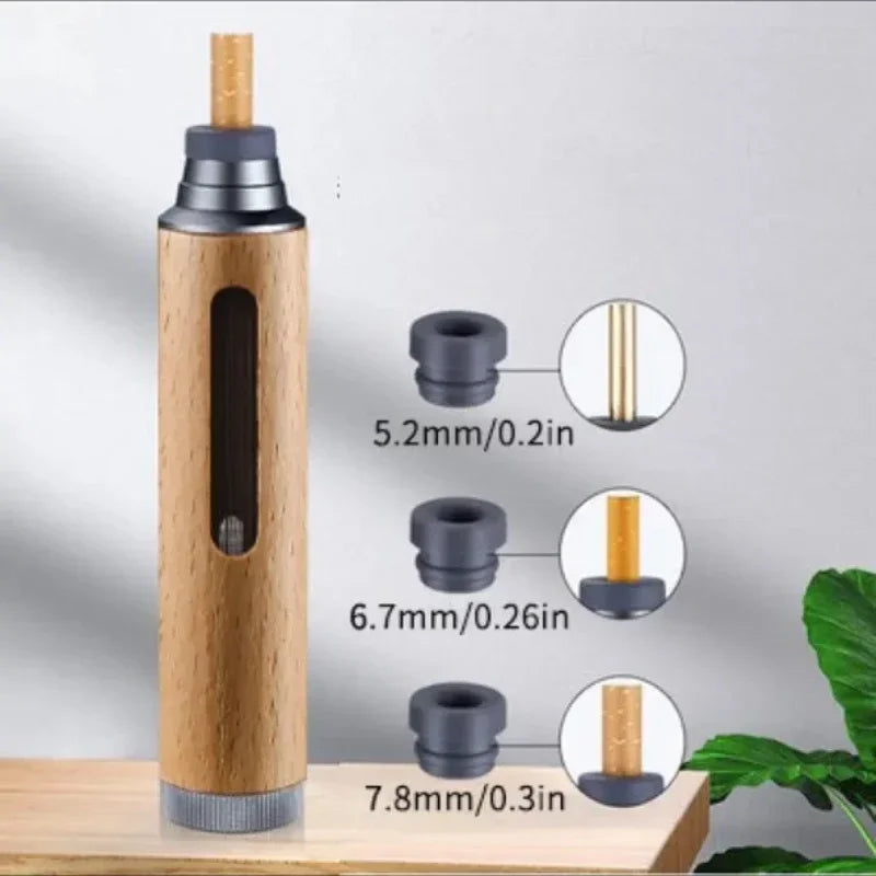 Portable Wooden Car Ashtray & Cigarette Holder โ Dust-Free Anti-Ash Smoking Device