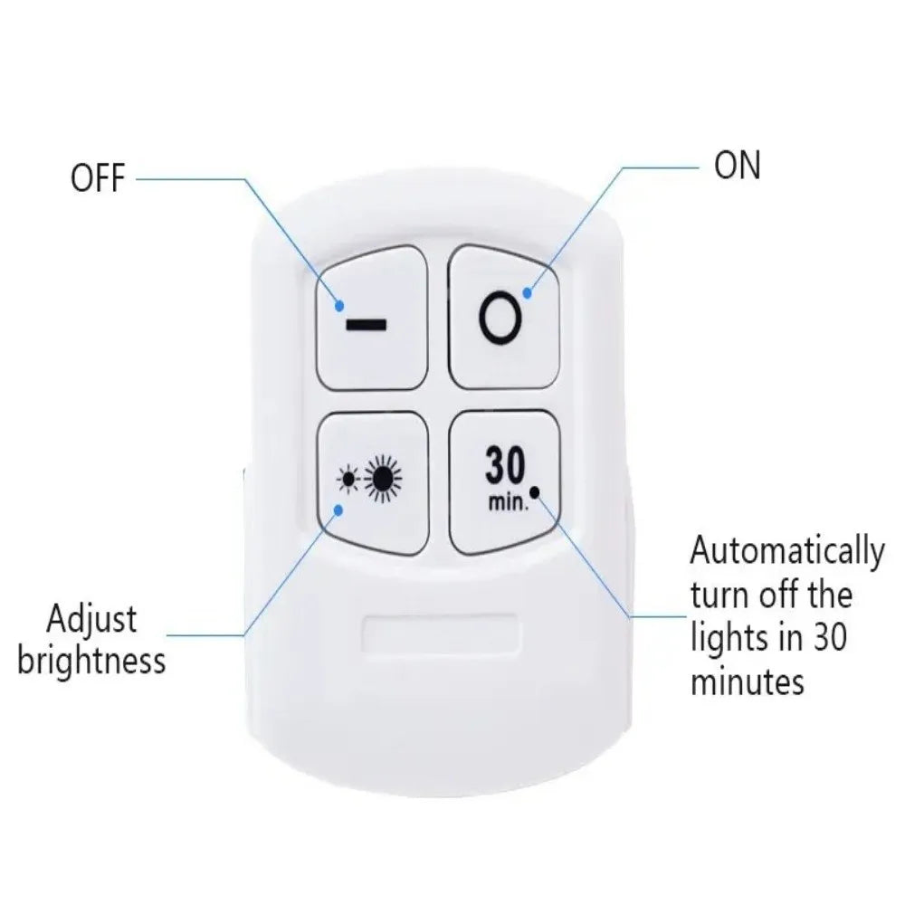 Battery Operated LED Puck Lights with Remote Control ā Wireless Stick-On Under Cabinet & Closet Lights