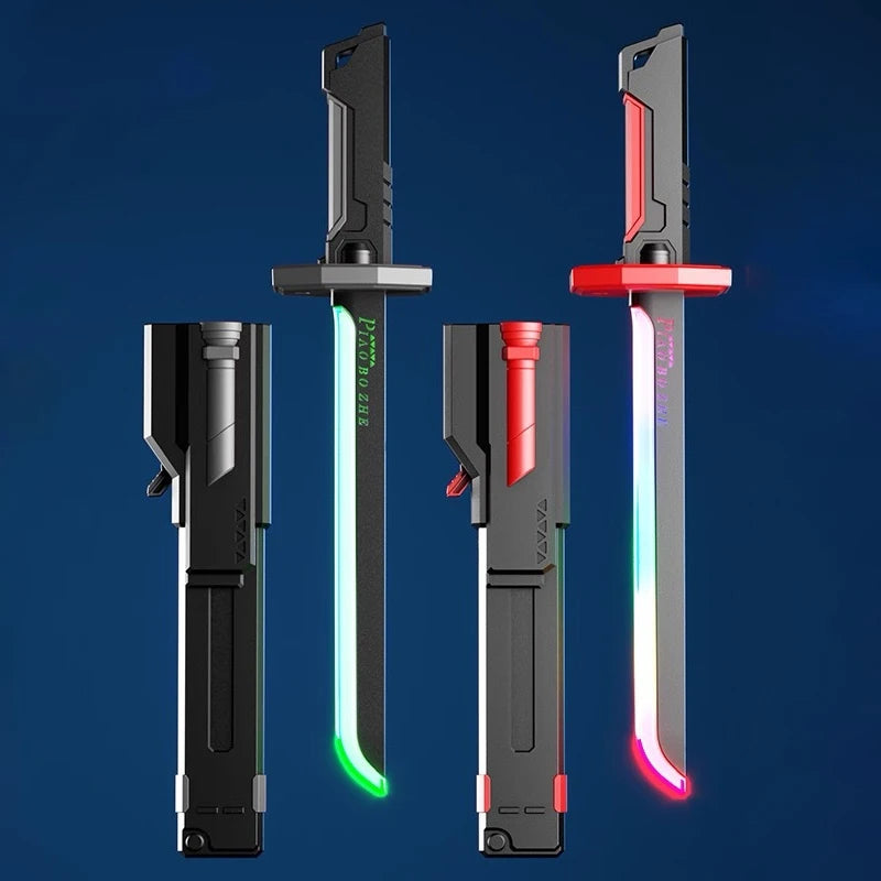 LED Laser Sword with Smoke Effect, Multi-Color Lights & Sound Effects