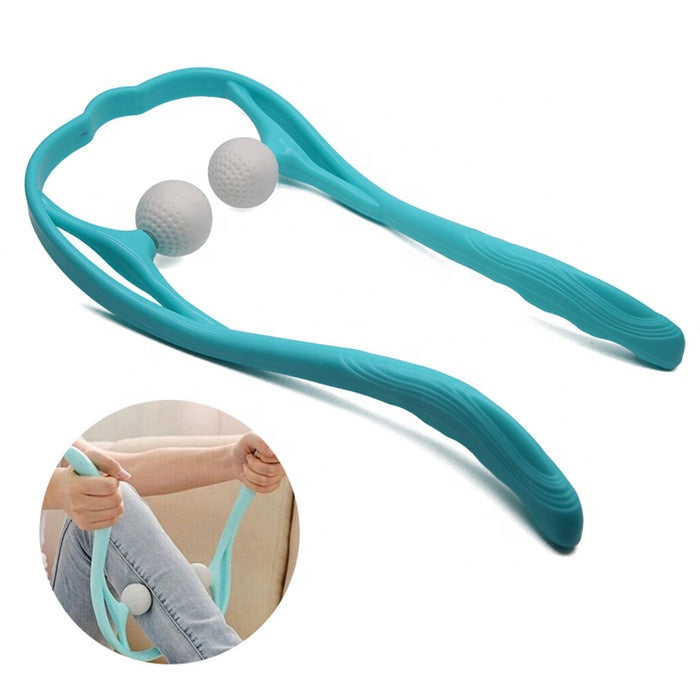 Neck & Shoulder Massage Roller with Dual Pressure Balls | Self Massage Tool