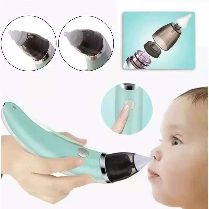 Electric Baby Nasal Aspirator – USB Rechargeable Nose Cleaner & Mucus Suction Machine for Infants, Toddlers & Kids