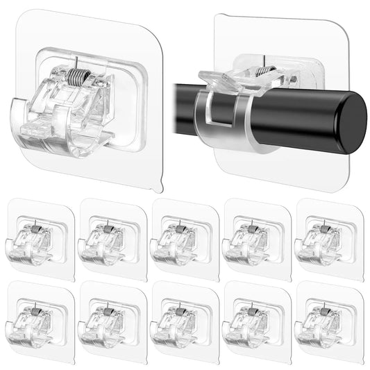 Self Adhesive Curtain Rod Holder – No Drill Adjustable Curtain Rod Brackets