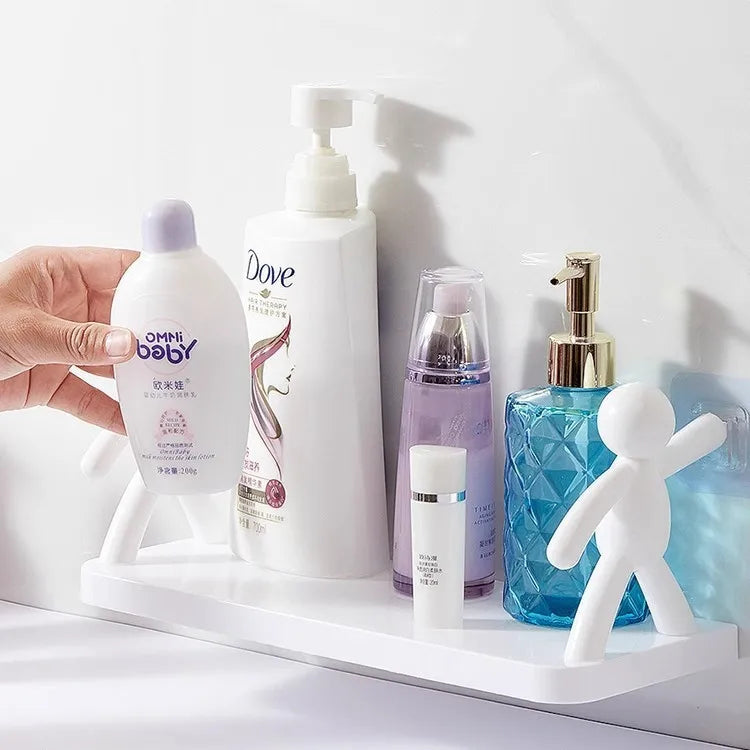 Self-Adhesive Wall-Mounted Character Shelf – No Drilling Required