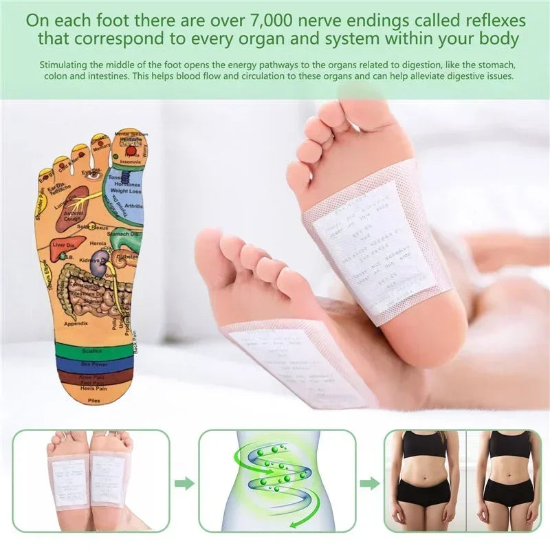 Kinoki Bamboo Detox Foot Patches – Natural Toxin Removal Foot Pads for Better Sleep, Foot Care & Body Wellness (10 PCS)
