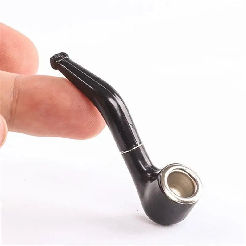 Retro Black Bent Portable Durable Mini Tobacco Pipe