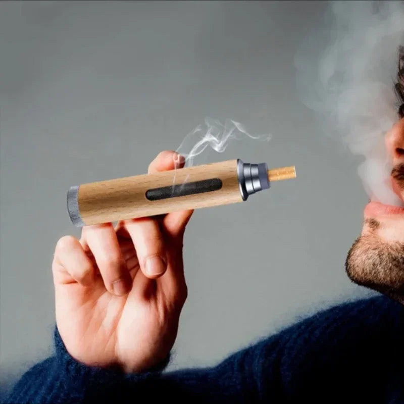 Portable Wooden Car Ashtray & Cigarette Holder – Dust-Free Anti-Ash Smoking Device