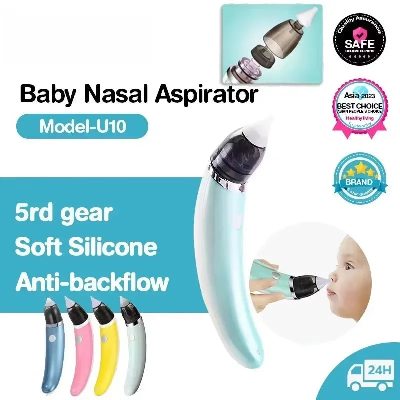 Electric Baby Nasal Aspirator – USB Rechargeable Nose Cleaner & Mucus Suction Machine for Infants, Toddlers & Kids