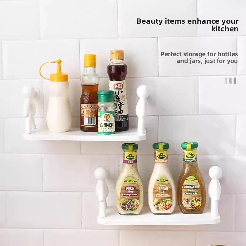 Self-Adhesive Wall-Mounted Character Shelf – No Drilling Required