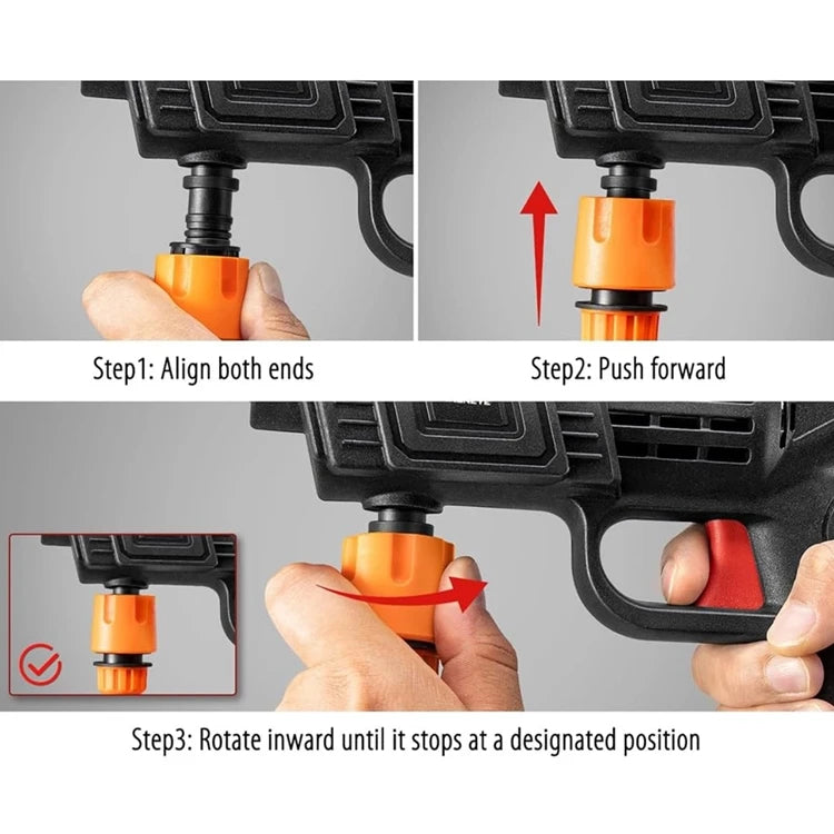 48V Cordless High Pressure Car Wash Gun – Portable Lithium Battery Hydraulic Spray Washer for Cars, Bikes & Home Cleaning