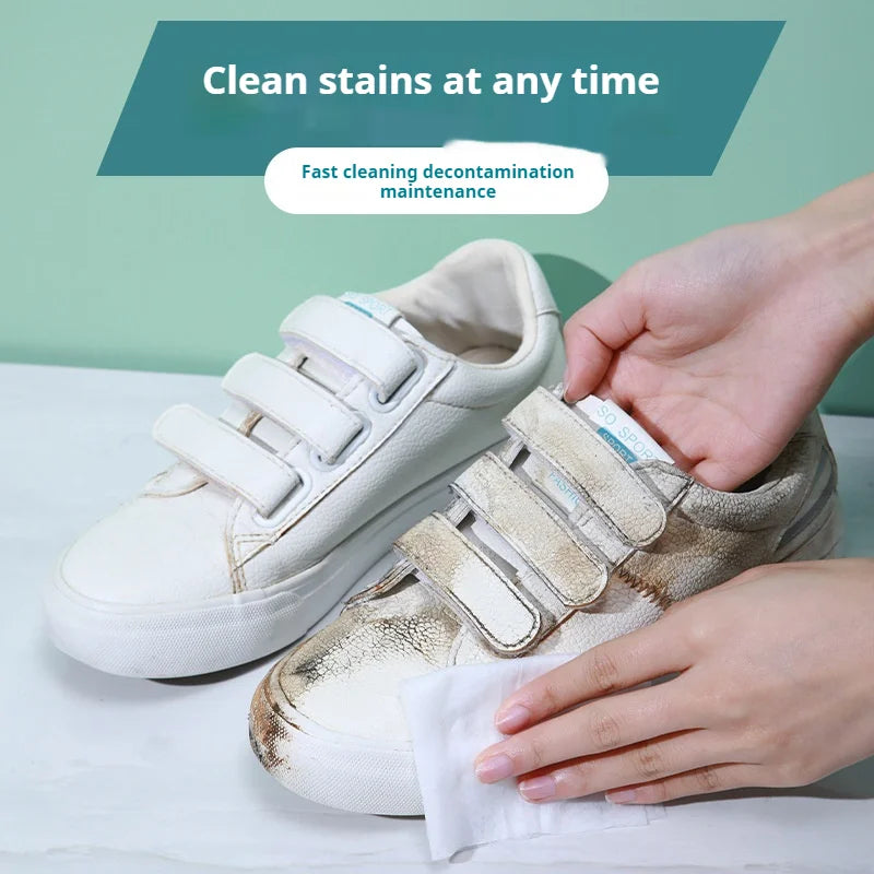 Portable Shoe Cleaner Wipes for Sneakers – Disposable Outdoor Cleaning Cloths for White Shoes & Travel Sneaker Care Kit