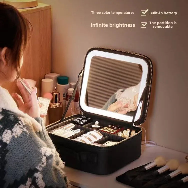 New Led Cosmetic Bag With Mirror