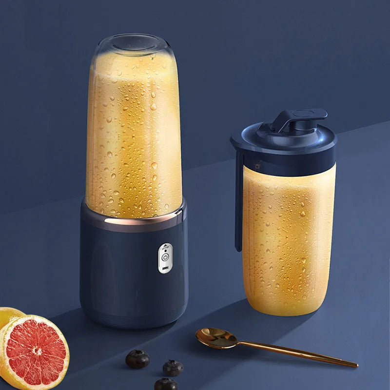 USB Rechargeable Mini Portable Juicer Blender – Personal Smoothie Maker, Travel Fruit & Vegetable Mixer Bottle