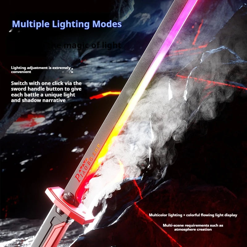 LED Laser Sword with Smoke Effect, Multi-Color Lights & Sound Effects