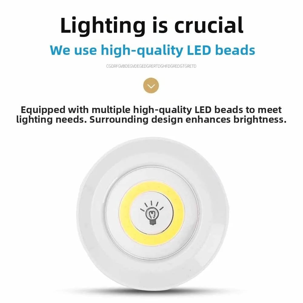 Battery Operated LED Puck Lights with Remote Control – Wireless Stick-On Under Cabinet & Closet Lights