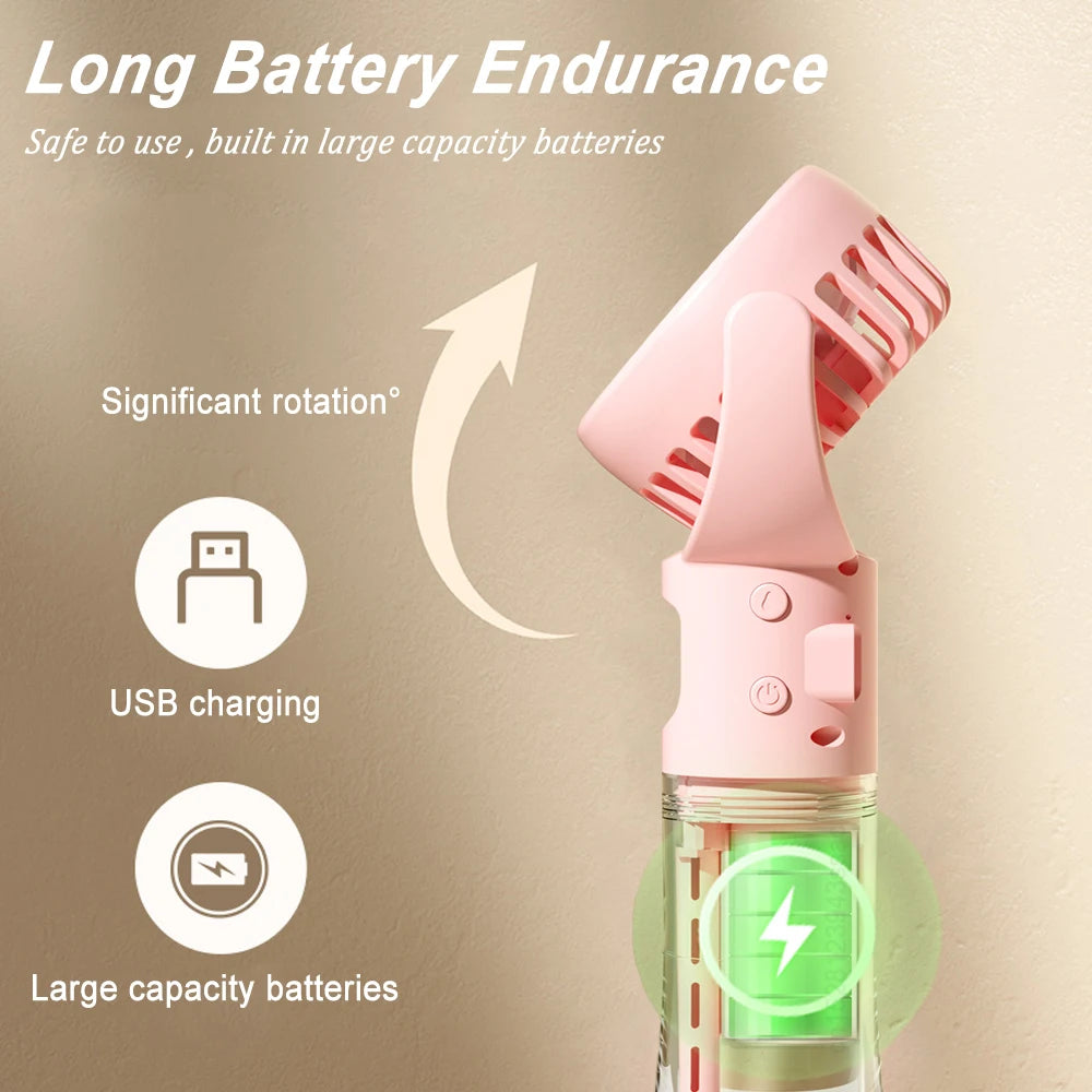 Portable Rechargeable Mist Spray Fan