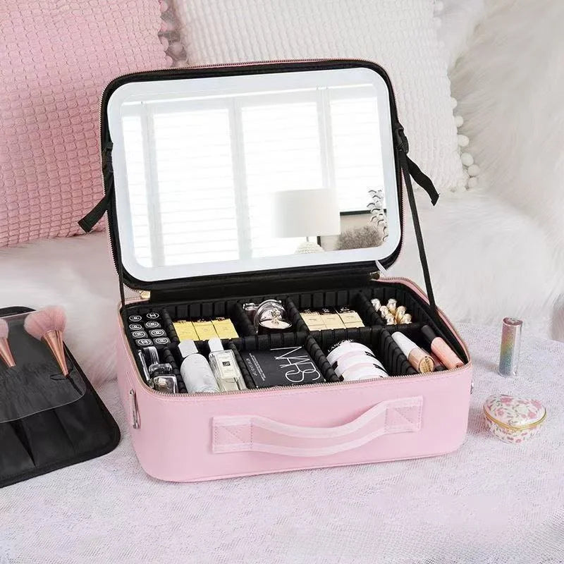 New Led Cosmetic Bag With Mirror