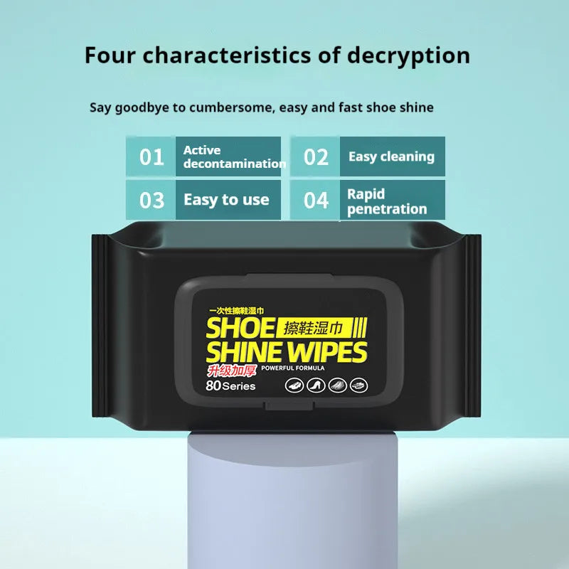 Portable Shoe Cleaner Wipes for Sneakers – Disposable Outdoor Cleaning Cloths for White Shoes & Travel Sneaker Care Kit