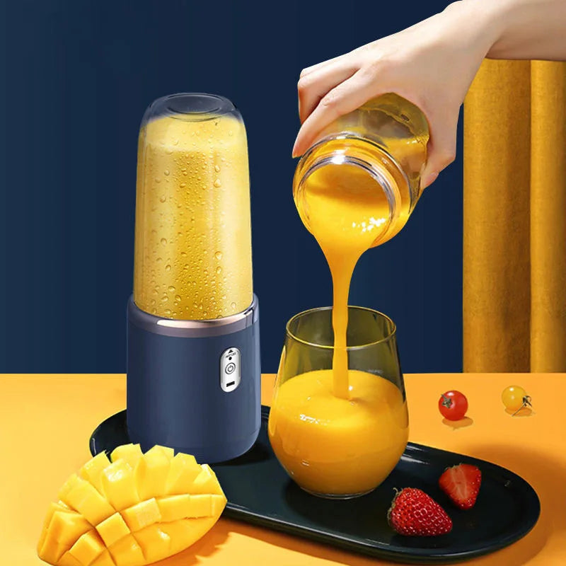 USB Rechargeable Mini Portable Juicer Blender – Personal Smoothie Maker, Travel Fruit & Vegetable Mixer Bottle
