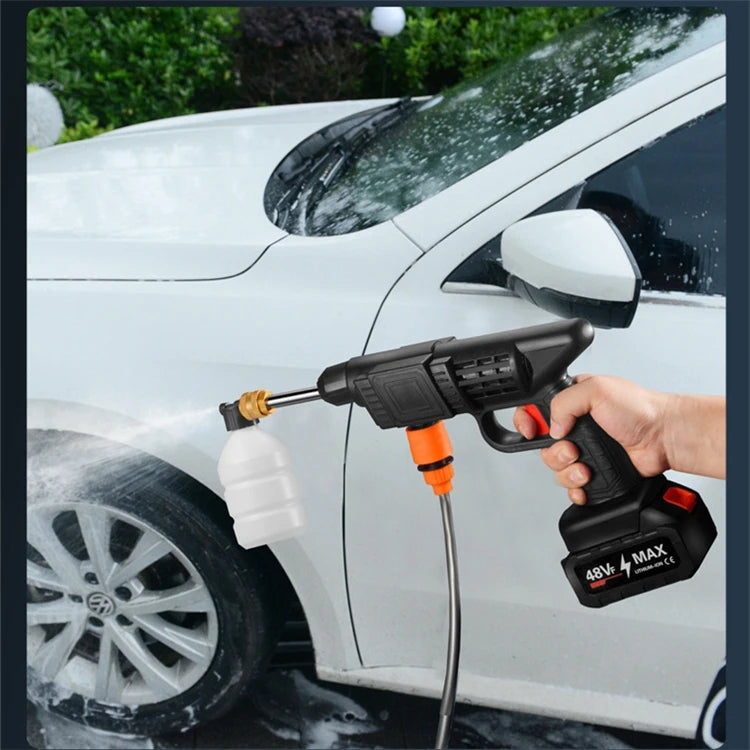 48V Cordless High Pressure Car Wash Gun – Portable Lithium Battery Hydraulic Spray Washer for Cars, Bikes & Home Cleaning