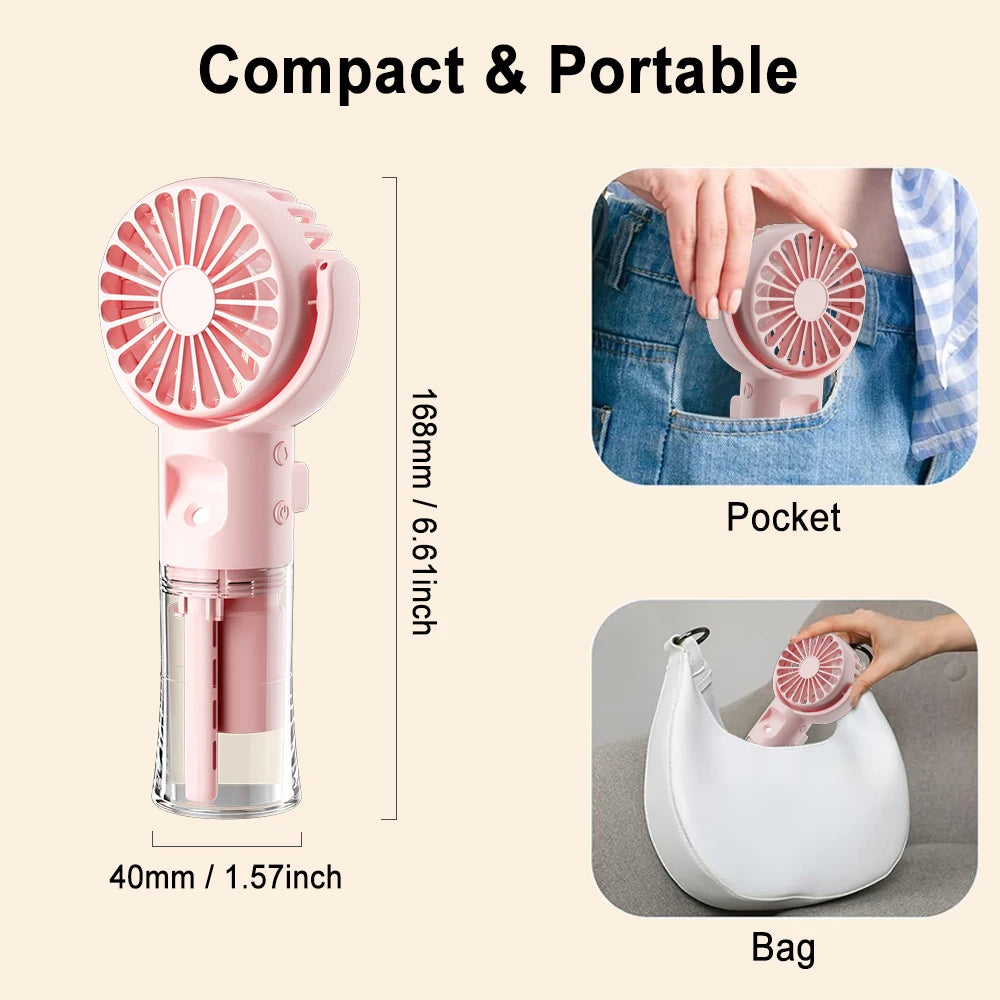 Portable Rechargeable Mist Spray Fan