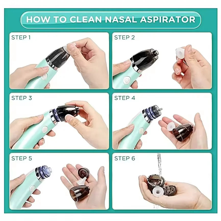 Electric Baby Nasal Aspirator – USB Rechargeable Nose Cleaner & Mucus Suction Machine for Infants, Toddlers & Kids