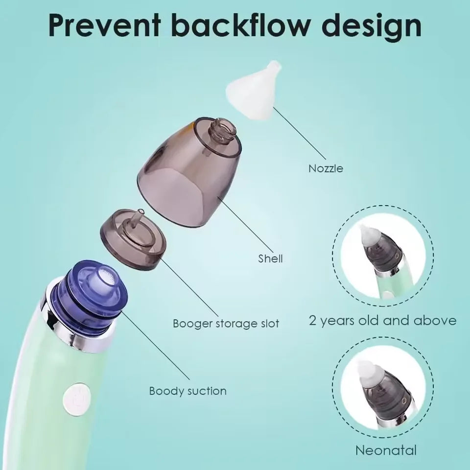 Electric Baby Nasal Aspirator – USB Rechargeable Nose Cleaner & Mucus Suction Machine for Infants, Toddlers & Kids