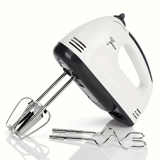 7-Speed Handheld Electric Egg Beater – Mini Automatic Mixer for Eggs, Cream & Baking