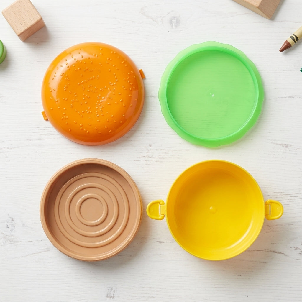 3-Layer Burger-Shaped Kids Lunch Box