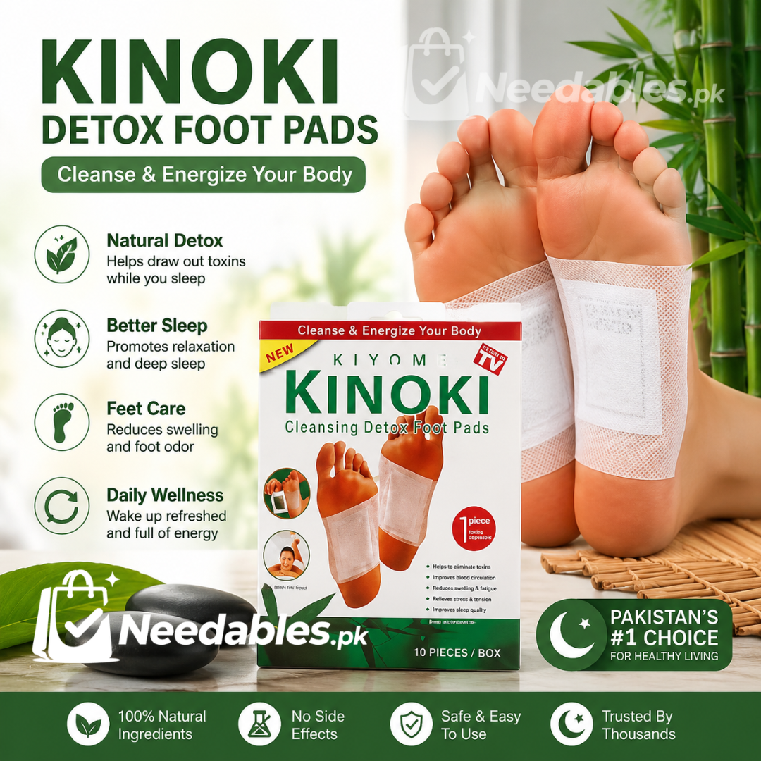 Kinoki Bamboo Detox Foot Patches – Natural Toxin Removal Foot Pads for Better Sleep, Foot Care & Body Wellness (10 PCS)