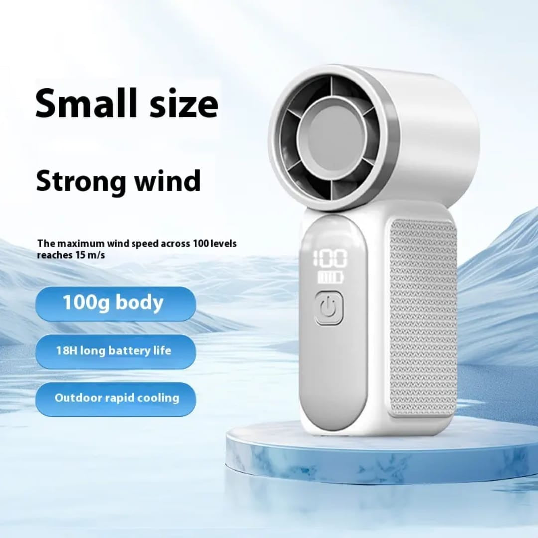High-Speed Pocket Fan – 100-Level Adjustable Wind Speeds