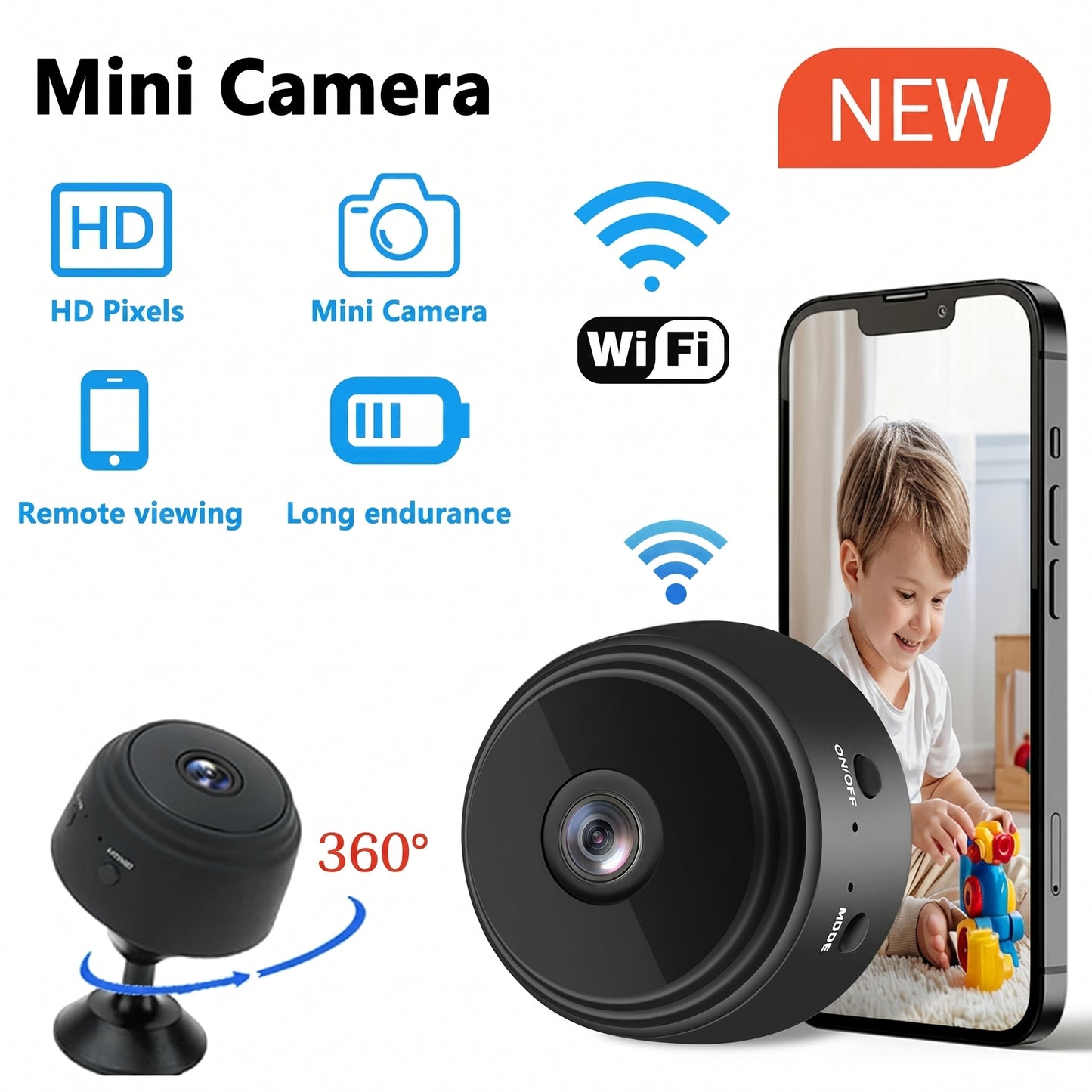 Mini 1080P HD WiFi Security Camera