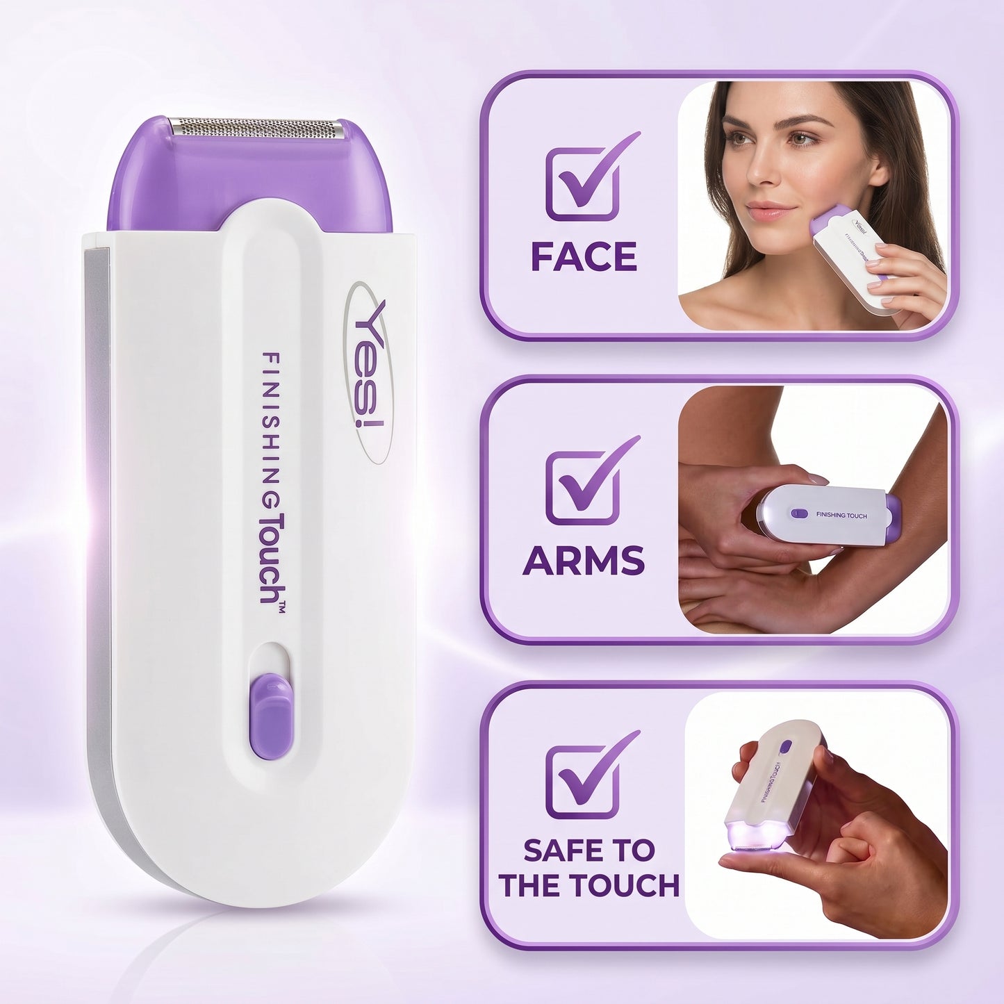 Finishing Touch Yes Hair Remover - Painless Face & Body Shaver