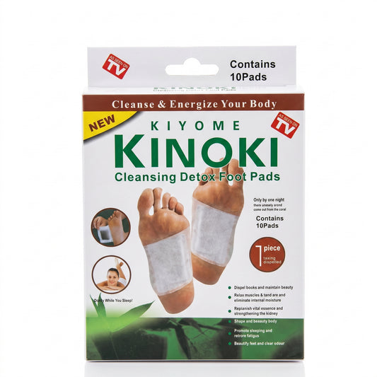 Kinoki Bamboo Detox Foot Patches – Natural Toxin Removal Foot Pads for Better Sleep, Foot Care & Body Wellness (10 PCS)