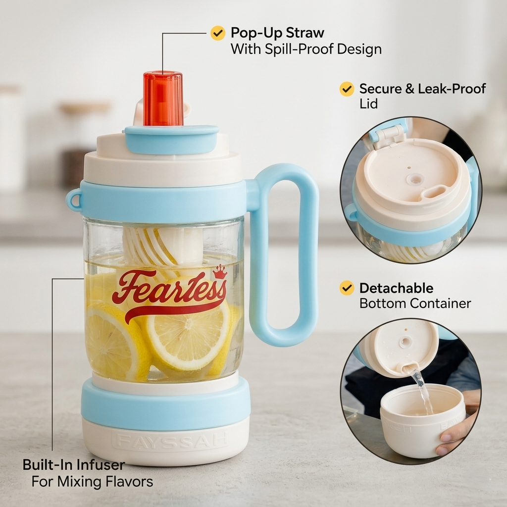 4-in-1 Insulated Tumbler Bottle